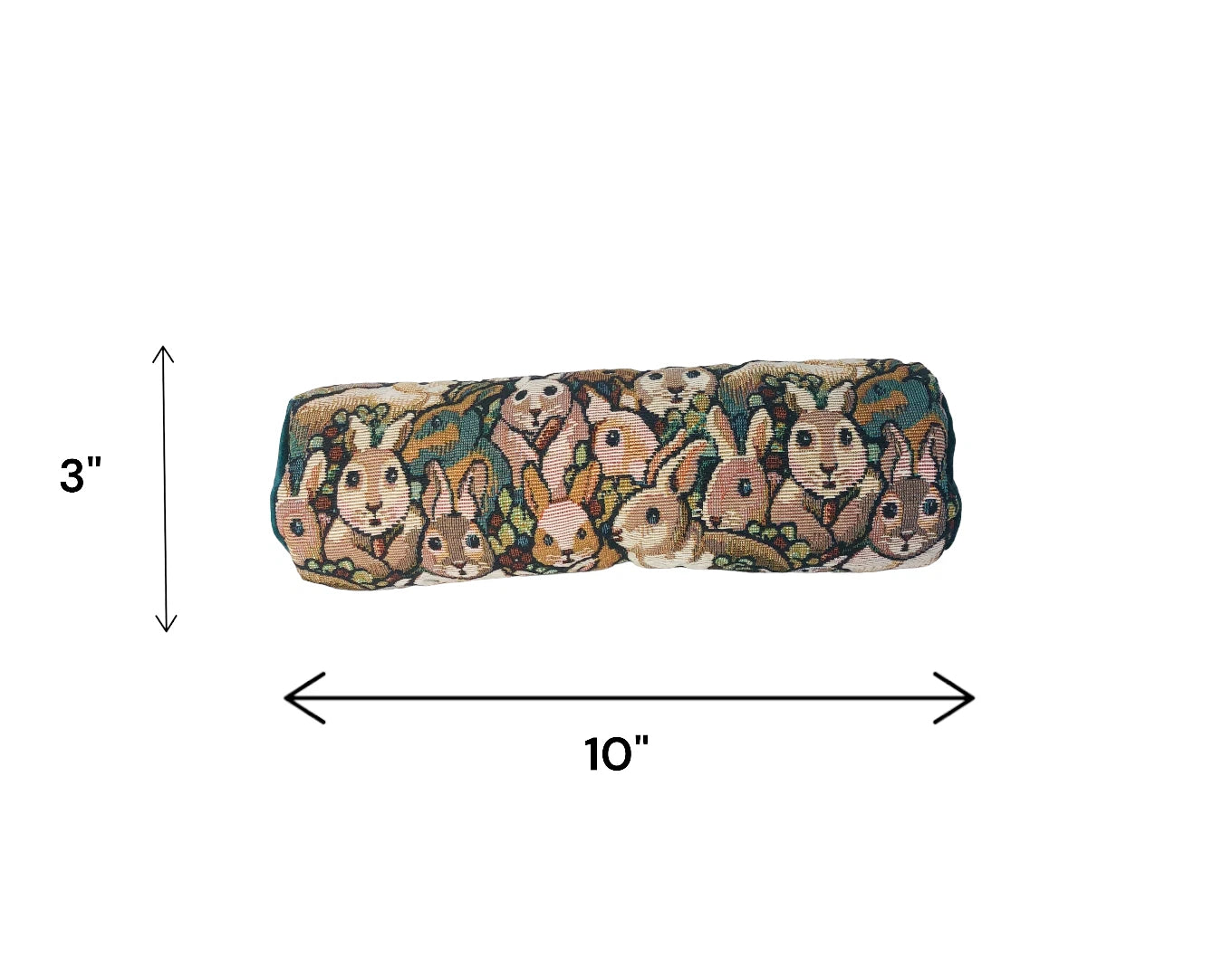 Balsam Fir Filled Bunny Faces Tapestry Neck Roll 3″ x 10″