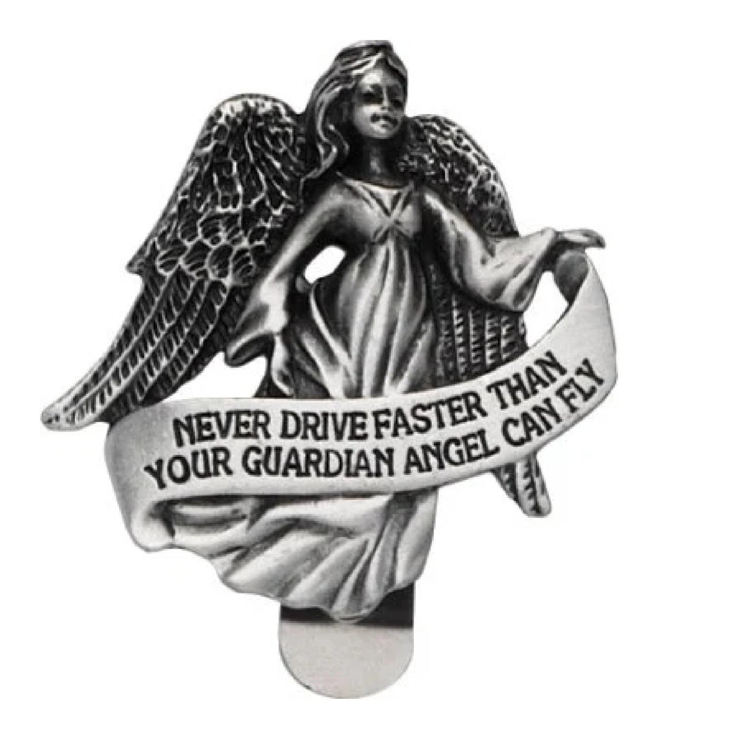 Never Drive Faster Guardian Angel Visor Clip – Safety Reminder for Drivers