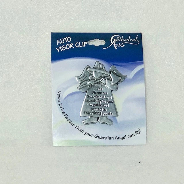 Firefighter Guardian Angel Visor Clip – Protect & Guide – Perfect Gift for Firef