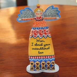 Mom Angel Figurine with Arms Out - Heartwarming Gift for Mothers & Collectors