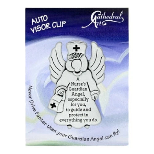 Nurse Guardian Angel Visor Clip - Spiritual Car Accessory for Nurses-Drive Safe