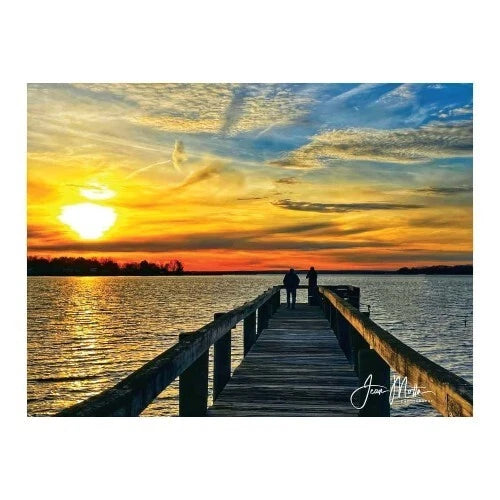 Bristol RI Harbor, Pier, Dock Sunset Notecards Set of 5