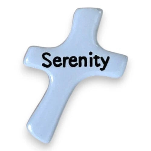 Serenity Christian Cross Prayer Token Inspirational Pocket Coin, Good Luck Charm