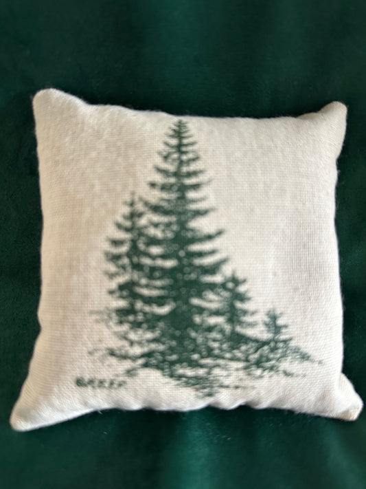 Mini Pine Tree Balsam Pillow 4x4 | Handmade Scented Rustic Home Gift