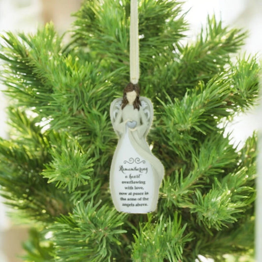 Remembering a Heart” Keepsake Angel Christmas Ornament Holiday Decor