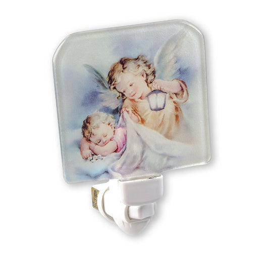 Guardian Angel With Light Night Light Wall Lamp, Angelic Gifts, Baby room Decor