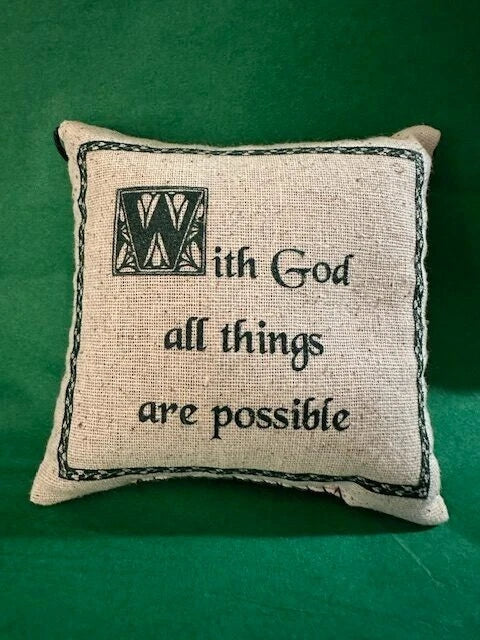 Balsam Fir Filled Mini Square Pillow 4″ X 4″