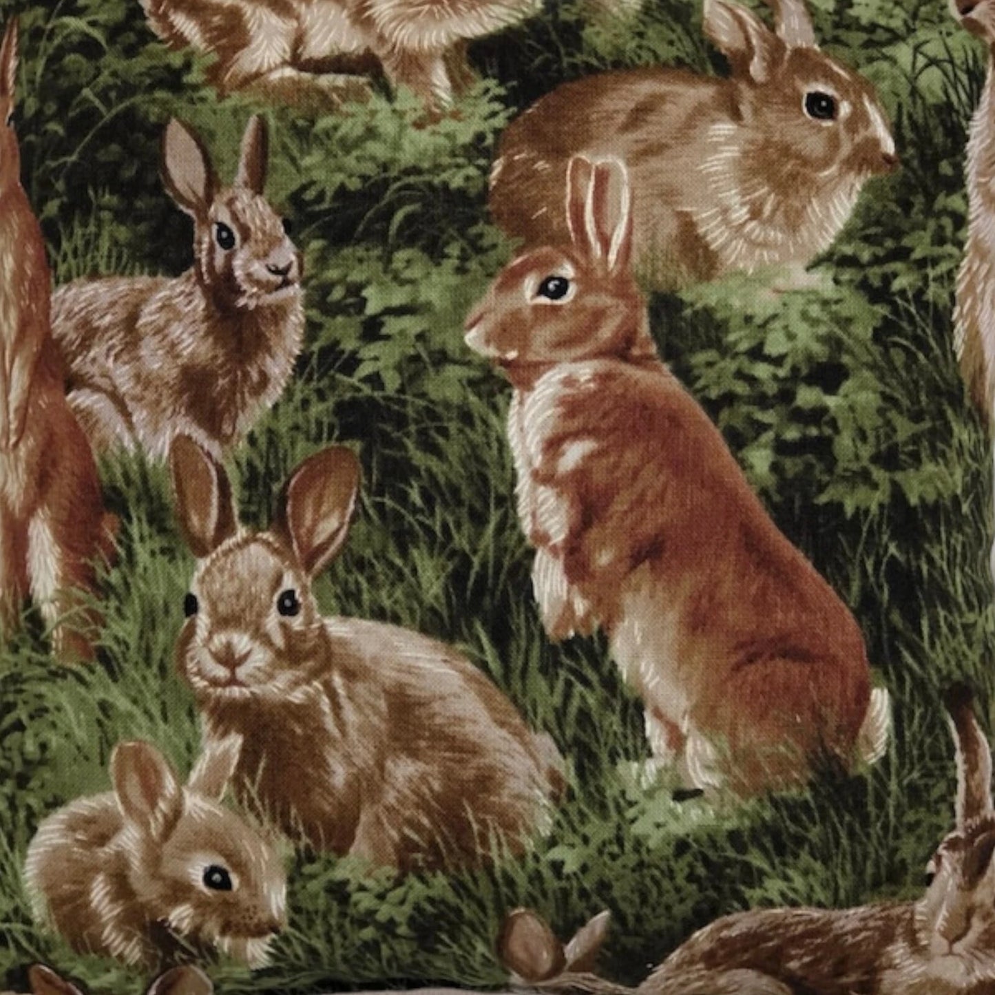 Balsam Fir Filled Bunnies Square Pillow 7x7″