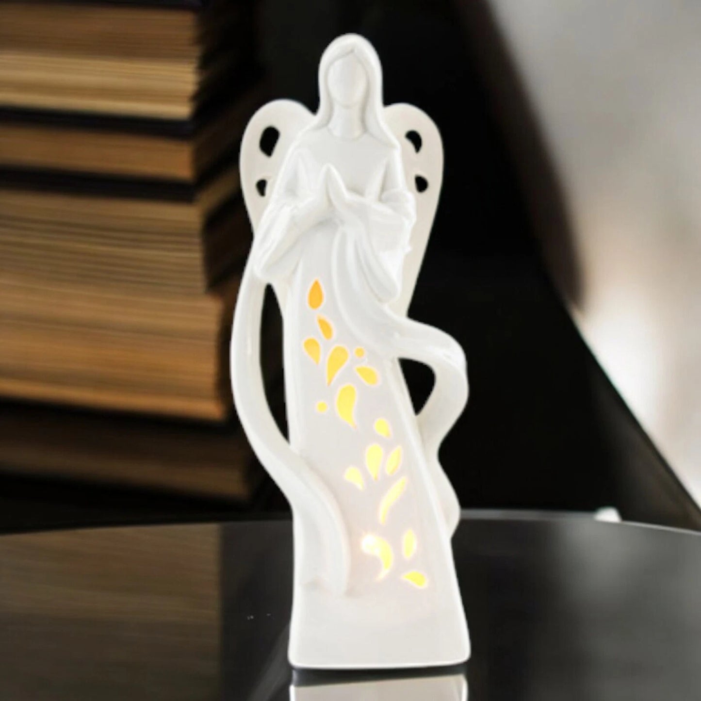 Light Up Praying Angel Figurine | Illuminated Angel Statue | Home Decor