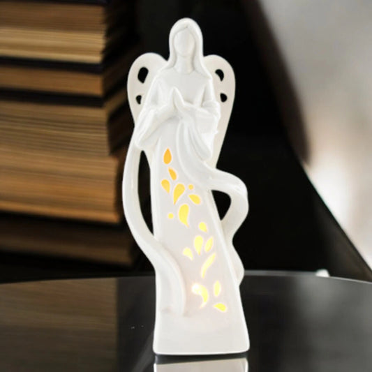 Light Up Praying Angel Figurine | Illuminated Angel Statue | Home Decor