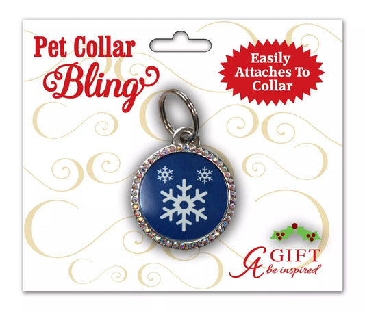 Christmas Pet Collar Bling Snowflakes - Holiday Sparkle for Dogs & Cats