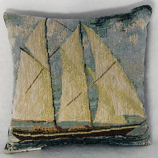 Balsam Fir Filled Schooner Pillow | Coastal Decor |  6"x6"