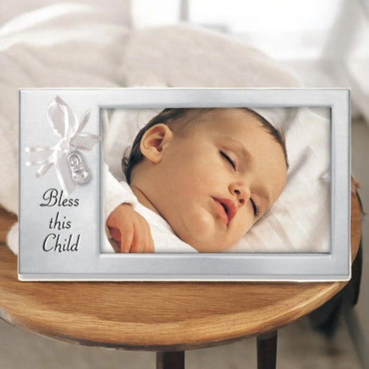 Bless This Child Photo Frame Baby Gift | Baptism Christening Keepsake Picture Fr