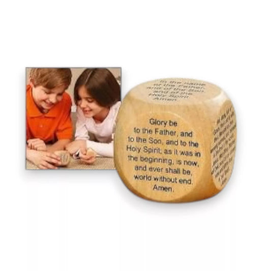 Friendship Prayers Prayer Cube™ Wooden Prayer Cube for Kids & Teachers 6 Prayers