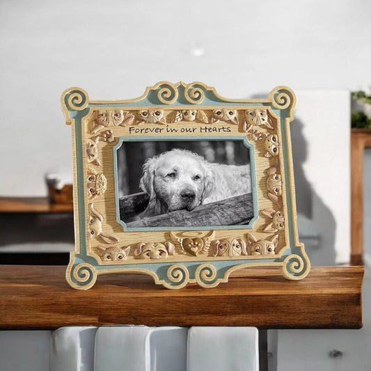 Forever In Our Hearts Polyresin Dog/Cat Photo Frame, Pet Memorial Picture Frame