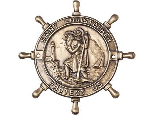 Saint Christopher Boat Plaque | Protect US | Gift for a Boater 3Inch