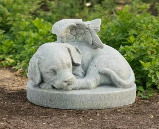 Dog Grave Stone, Angel Figurine Statue, Pet Sympathy Gifts, Memorial Remembrance