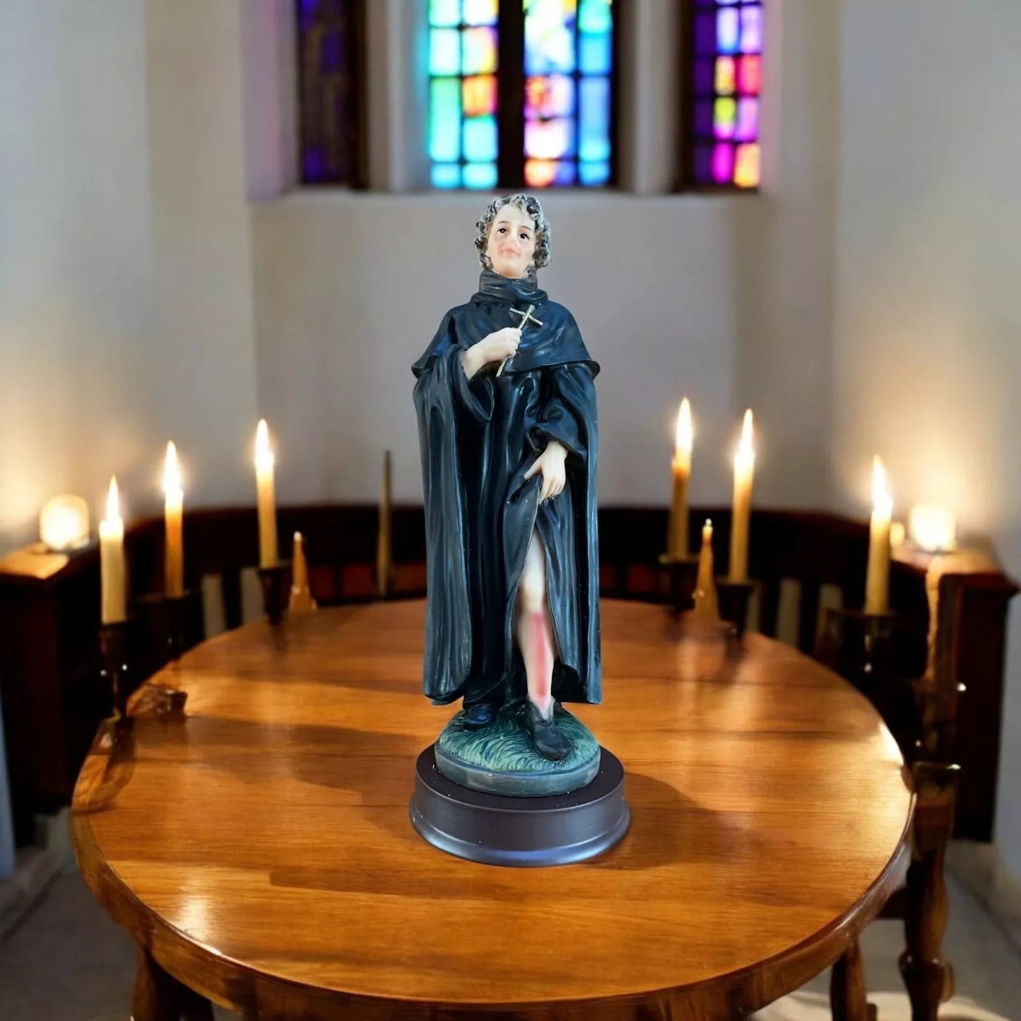 St. Peregrine Statue – 8.5” High, Patron Saint of Cancer & Healing, Home Décor
