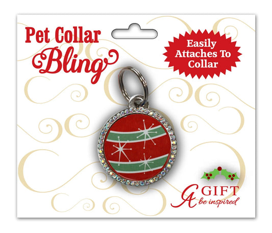Christmas Pet Collar Bling, Festive Holiday Dog Cat Accessory, Sparkly Red Green