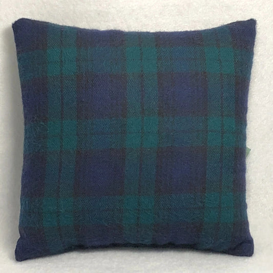 Blue and Green Plaid Balsam Fir Filled Scented Pillow 7″x7″