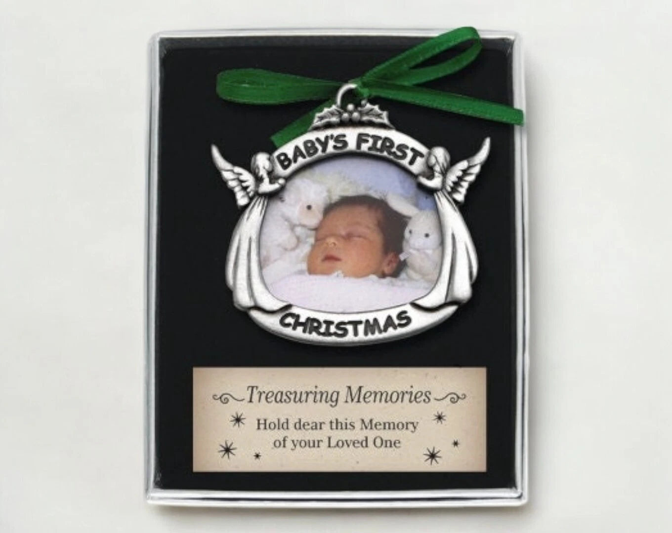 Baby’s First Christmas Picture Frame Ornament – Cherished Keepsake for Newborns