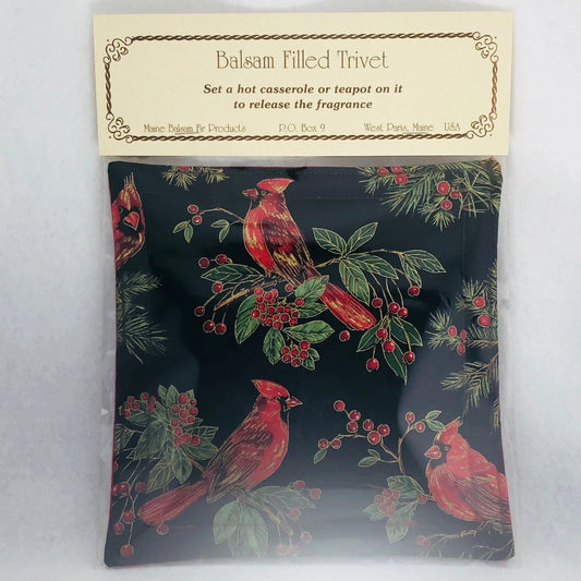 Balsam Filled Cardinals Print Trivets | Gift for Home