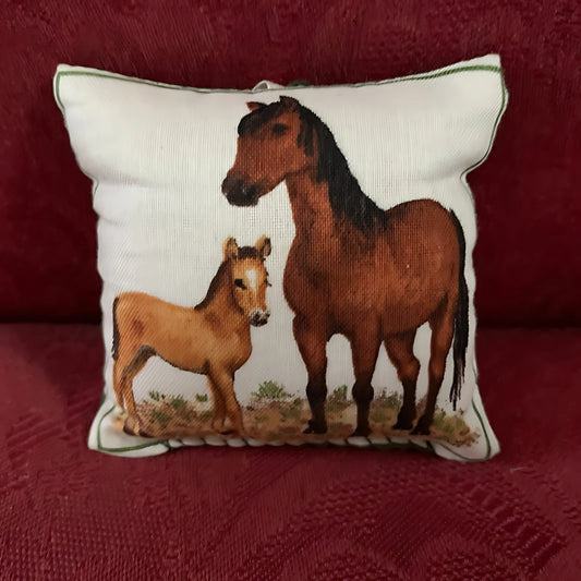 Balsam Fir Filled Mother Horse and Foal pomander 3″x3″