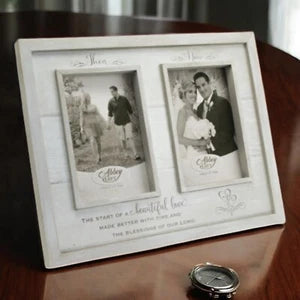Then and Now Wedding Anniversary Picture Frame | Memory Keepsake Gift for Couple