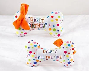 Unique Squeaky Plush Dog Toy, Dog Bone Soft Toy Interactive Toys