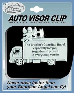 Trucker Guardian Angel Visor Clip – Protection for Safe Travels, Auto Visor Clip