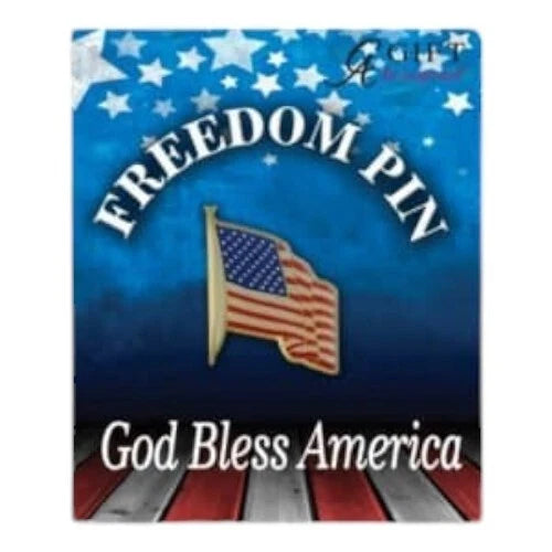 USA Flag Freedom Pin God Bless America Patriotic American Vote Election Pin