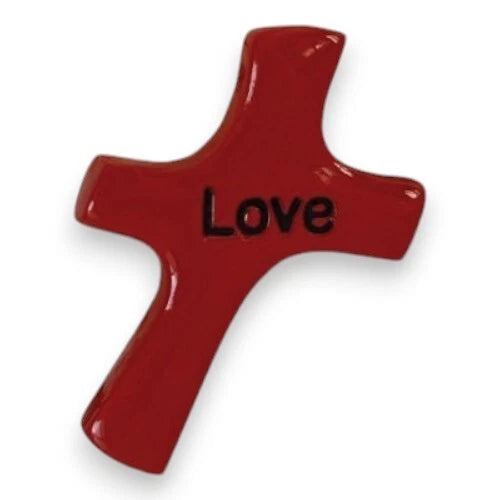 Love, Christian Cross Prayer Token, Inspirational Pocket Coin, Good Luck Charm