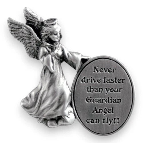 Never Drive Faster than Your Guardian Angel Can Fly Visor Clip Auto Accessories