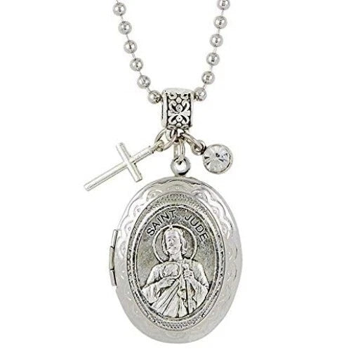 St. Jude Medal, Patron Saint Of Hope Catholic Pendant Necklace Religious Jewelry