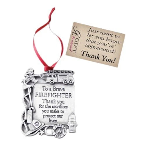 Firefighter Christmas Tree Ornament Fire Department Fireman Gift Holiday Decor