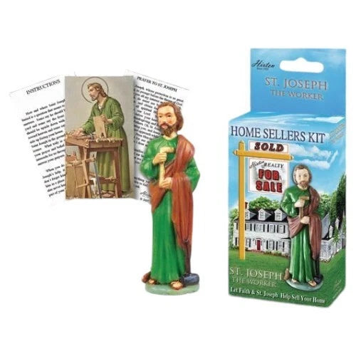 Saint Joseph Home Seller Kit - Catholic Statue & Prayer for Quick Home Sale