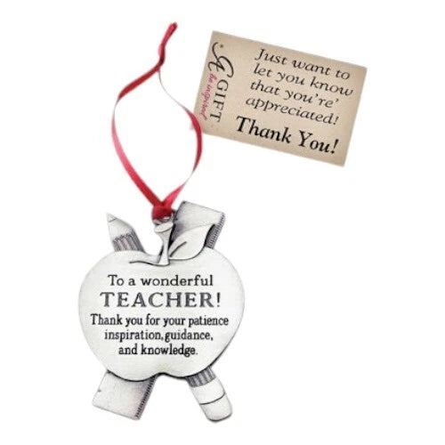 Apple Shaped Teacher Christmas Tree Ornament Gift for Teacher Holiday Decor