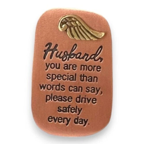 Husband Visor Clip, Safe Drive Husband Quote Visor Clip, Husband New Car Gift
