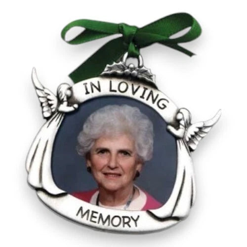 In Loving Memory Guardian Angel Photo/Picture Frame Christmas Tree Ornament