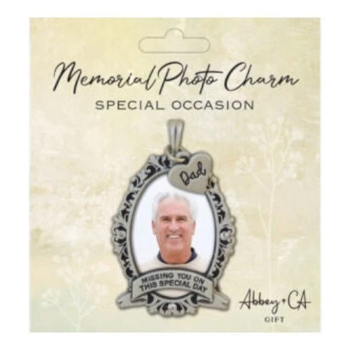 Dad Missing You On This Special Day Memorial Photo Charm, Thinking of you Gift