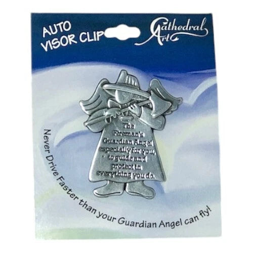 Guardian Angel Car/Truck Auto Visor Clip, Gift for firefighter, Fireman Gift