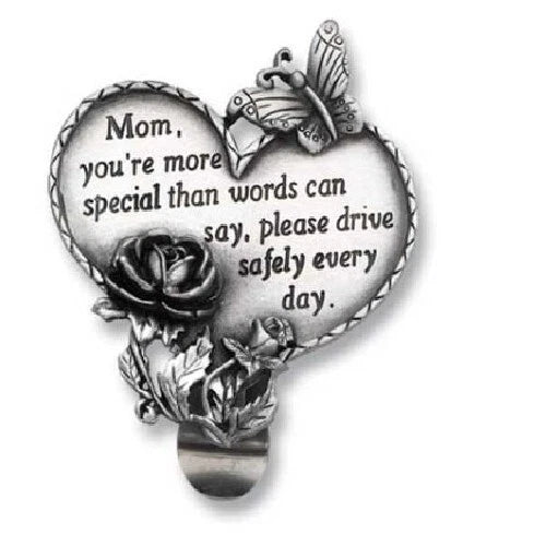 Mom Heart Visor Clip – Loving Reminder for Moms, Durable & Stylish Accessory