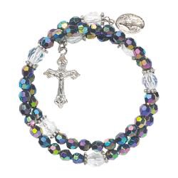 Purple Wrap Style Rosary Bracelet